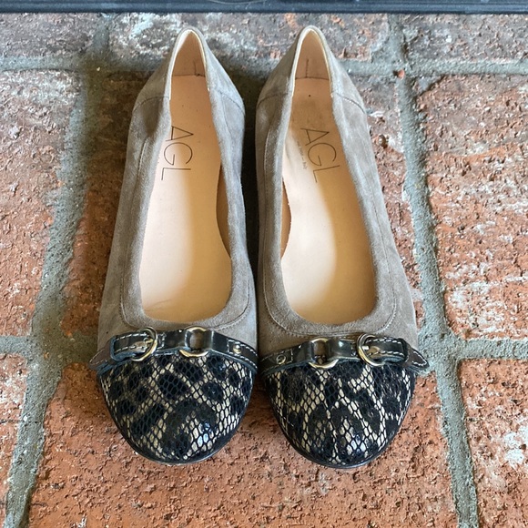 Attilio Giusti Leombruni AGL Monika Leopard Cap Toe Ballet Flats US 7.5 EU 38.5 - Picture 3 of 6